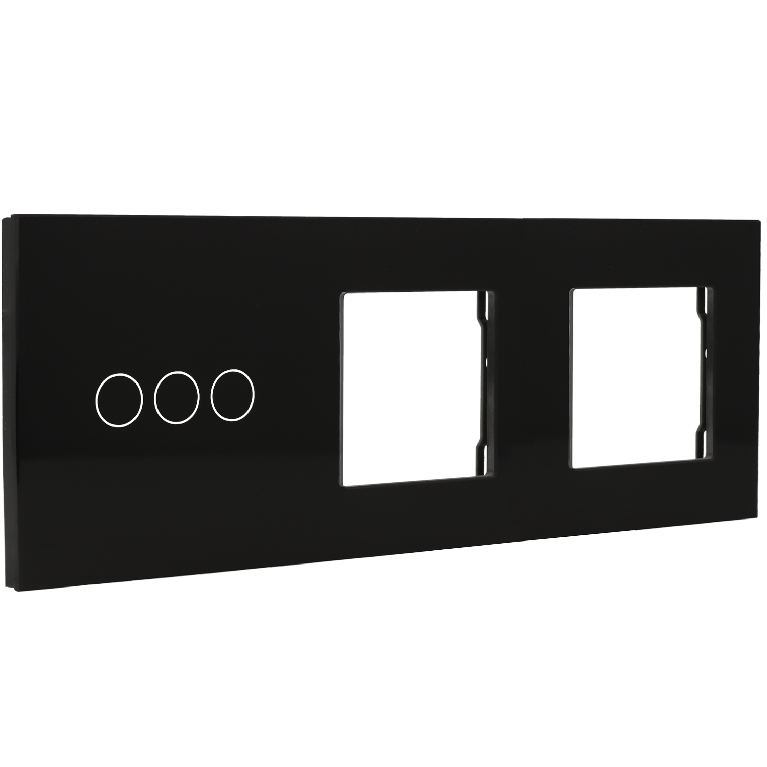 Panel de interruptor con 3 botones y marco para 2 dispositivos